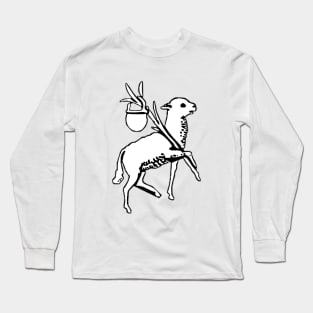 Lamb w/ Branch and Basket - white bkg Long Sleeve T-Shirt